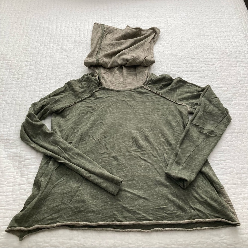 Free People, Olive Green Women's Cowl neck pull over
